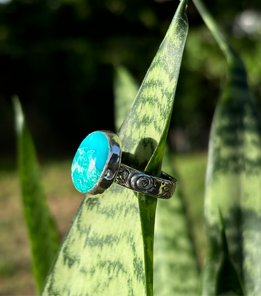 Sonoran Emerald Valley Turquoise Ring, size 10