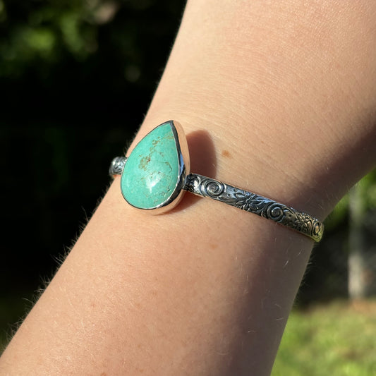 Number 8 Turquoise Cuff Bracelet